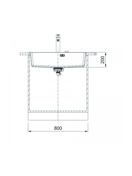 Franke Centro 2.0 CNG 610/210-73 1140674070 Drop-In Chiuvetă din Granit Sintetic L78xW50cm Fulgi de ovăz