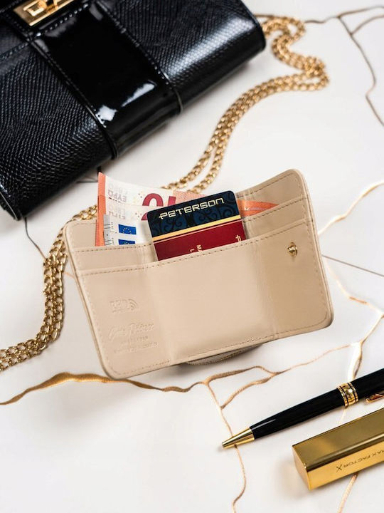 Klein Damen Geldbörse mit RFID Beige