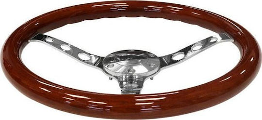 MTuning Τιμόνι Αυτοκινήτου Ξύλινο με Διάμετρο 38cm Μαύρο