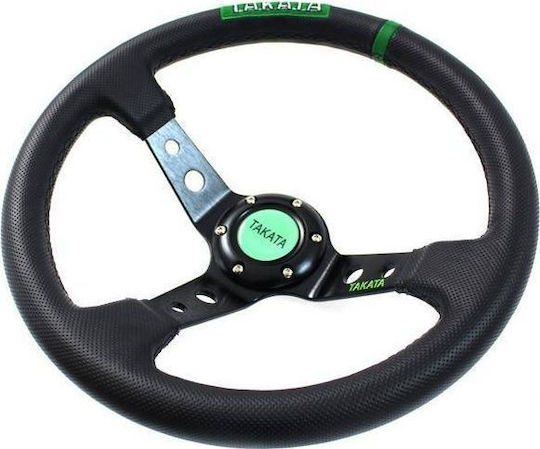MTuning Aluminium Car Steering Wheel with 35cm Diameter Black