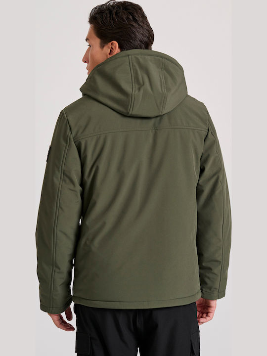 Χειμωνιάτικο Μπουφάν Softshell Αδιάβροχο και Αντιανεμικό Πράσινο