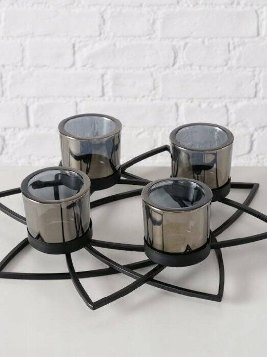 Boltze Candle Holder Metal in Black Color 8cm 1pcs
