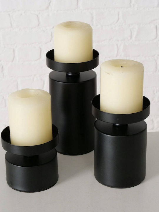Boltze Set of Candle Holders in Silver Color 7.5x7.5cm 3pcs