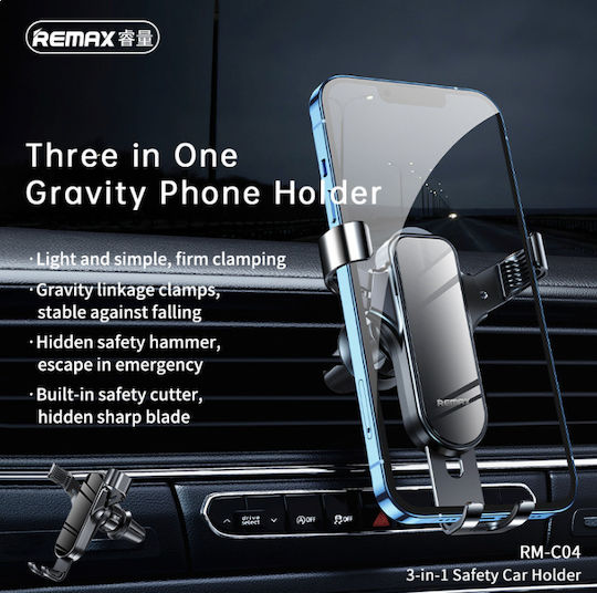 Remax Remax Car Mobile & Tablet Mount with Adjustable Hooks Black
