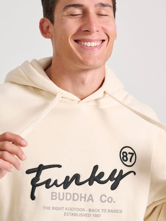 Sweatshirt with Hood Beige