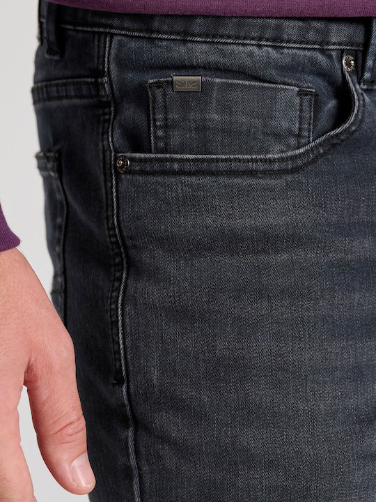 Men's Jeans Pants Elastic with Slim Fit Light Fading