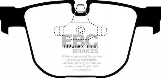 Ebc Polska Sp Z O.o Dp41451r Σετ Τακακιών Φρένων Σειράς Yellowstuff Bmw 1 Series E82 1m Coupe 1m 1 Series E82 M Coupe 13