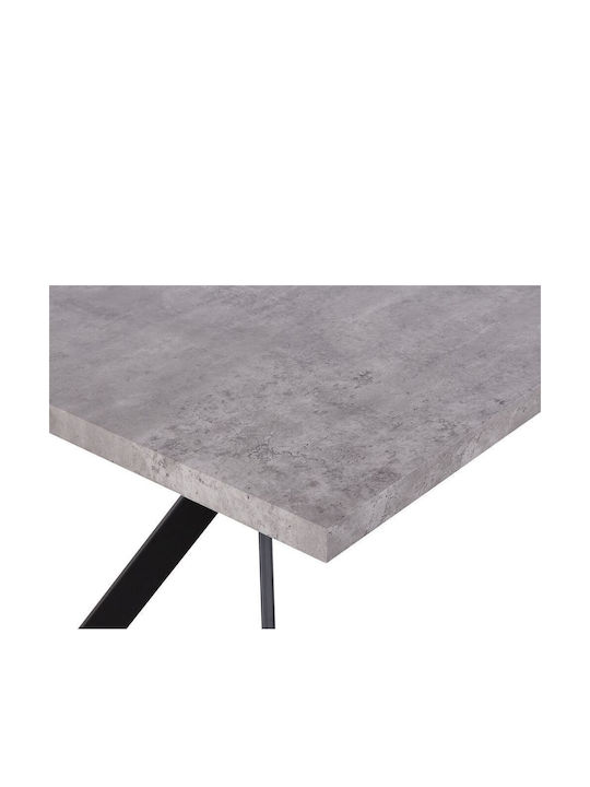Table Kitchen from Cement Concrete Effect 160x90x75cm