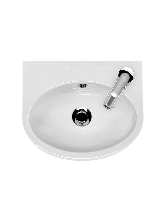 Cersanit Επικαθήμενος Νιπτήρας Κεραμικός 40x32cm Λευκός