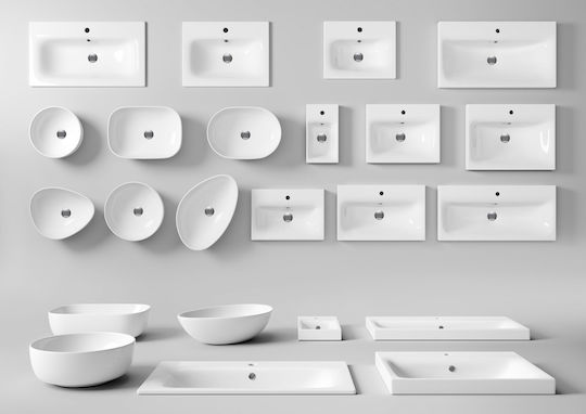 Cersanit Countertop Sink Ceramic 56.5x36.5cm White