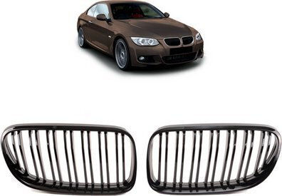 Mtuning Sport Grille Double Side Plates Gloss Black BMW 3 E92 E93 Facelift 2010-2013