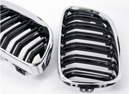 Mtuning Double Slat Front Mask Chrome & Black Bmw 2 F22 F23 2013-2021