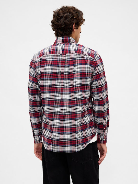 Long-sleeved Shirt Checked Red