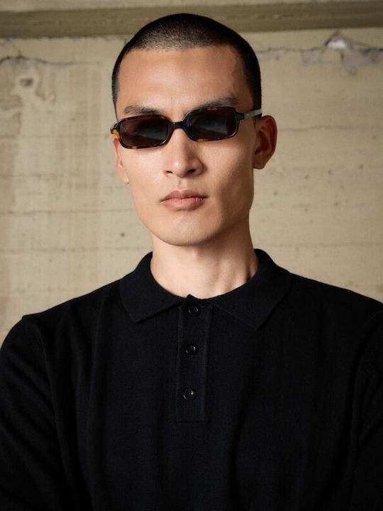 Long Sleeve Polo Shirt Black
