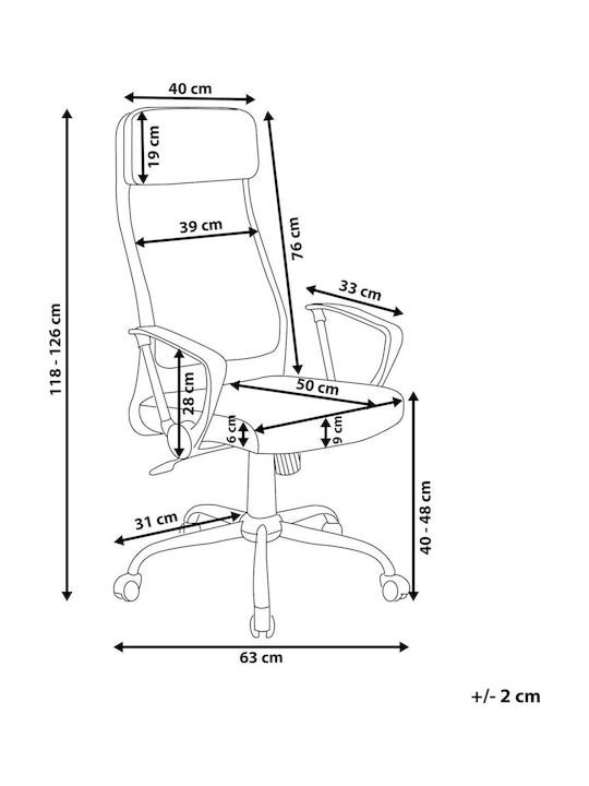 Beliani Office Chair with Recline White