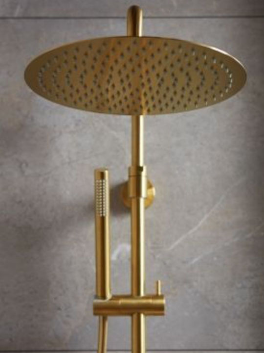 KFA Duschsäule mit Armatur Gold