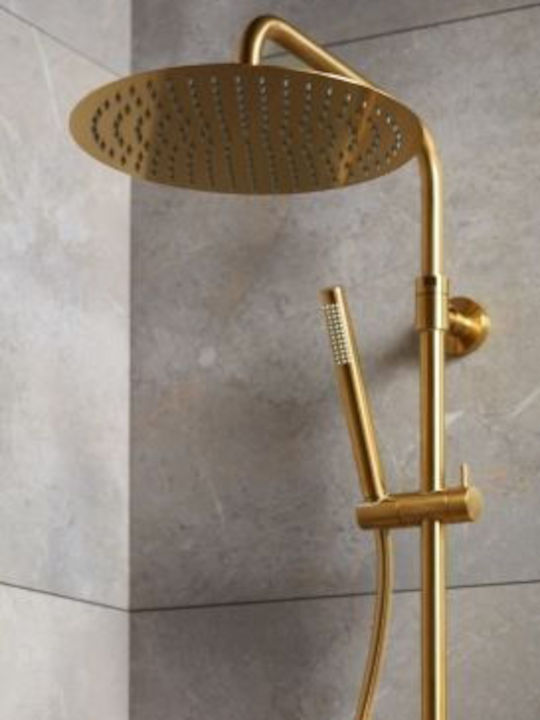KFA Duschsäule mit Armatur Gold