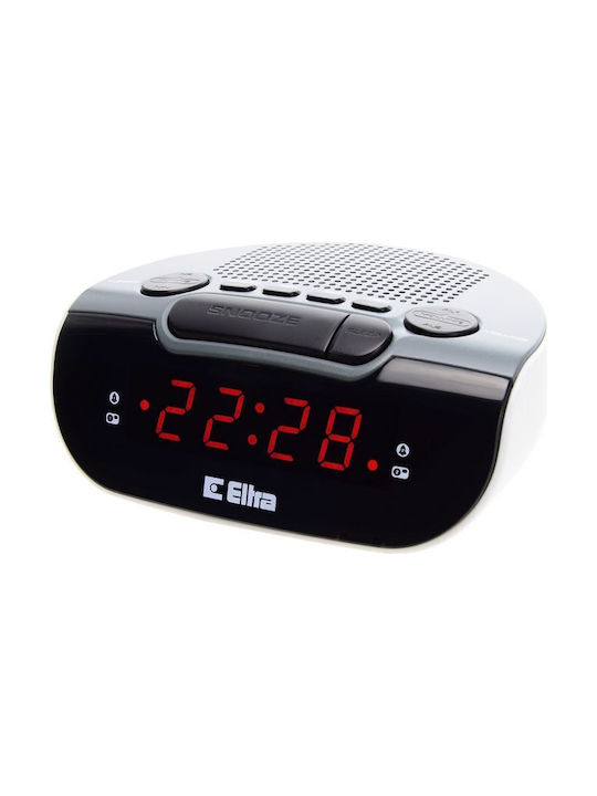 Eltra Eltra Grey/White Επιτραπέζιο Ψηφιακό Ρολόι με Ραδιόφωνο 06PLL