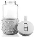Melii Spikey Sticlă Pentru Copii Din Plastic Cu Pai Antivărsare Neagră 503ml
