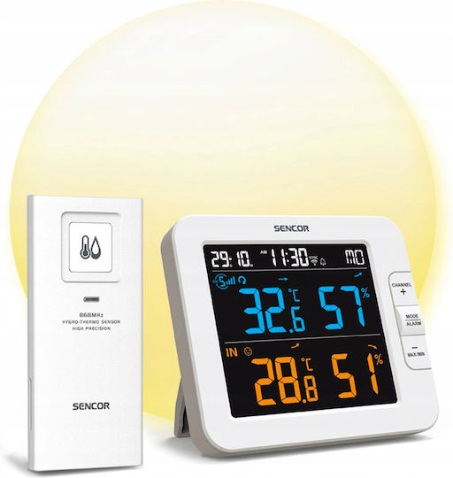 Sencor SWS 8600 Ασύρματος Μετεωρολογικός Σταθμός Ψηφιακός Επιτραπέζιος