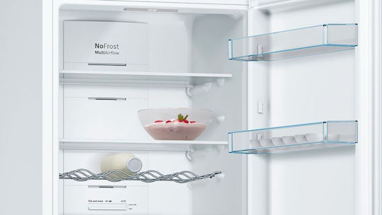 Bosch Kühl-Gefrierkombination 326Es Total NoFrost H186xB60xT66cm. Weiß KGN36VWED