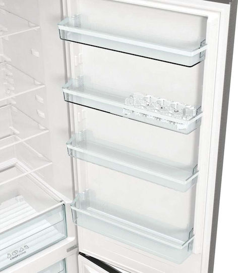 Gorenje Combină frigorifică 331lt Total NoFrost Î200xL60xA59.2cm. Inox NRK6202EXL4