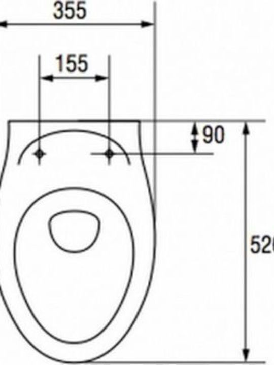 Cersanit Plastic Toilet Seat Red 44.6cm