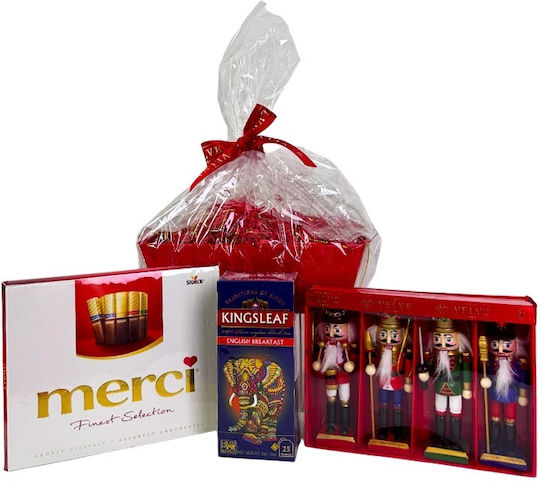 Pachet Deliciu De Crăciun Set Asortat De Ciocolată Merci Ornament De Brad Set Spargător De Nuci Cutie De Ceai În Tavă Cadou