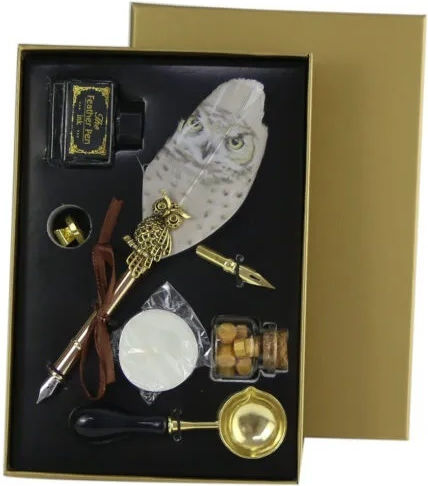 Set Papetărie Bufniță Vintage Auriu În Cutie Auriu 7 Bucăți Auriu