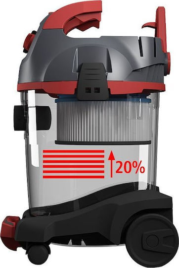 Starmix uClean ARDL-1445 EHP Staubsauger Flüssigkeiten / Feststoffe 1400W mit Kunststoff Behälter 45Es