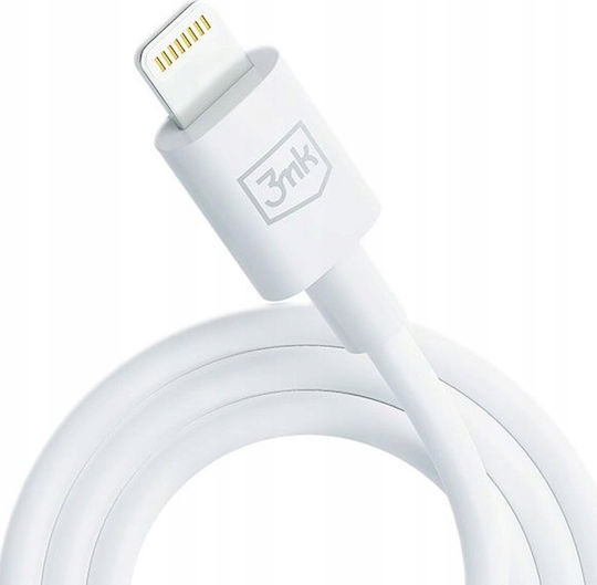 3MK Hyper USB-A to Lightning Cable 12W Λευκό 1.2m