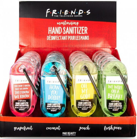 Mad Beauty Friends Clip & Clean Αντισηπτικό Gel Χεριών 24x30ml