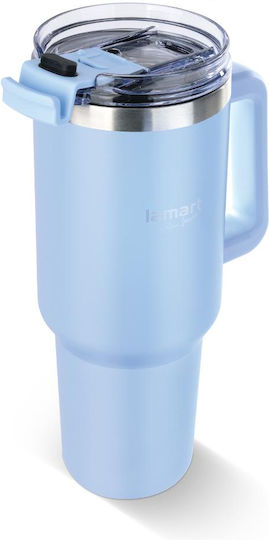 Lamart Glass Thermos Stainless Steel / Plastic 1.2lt Blue