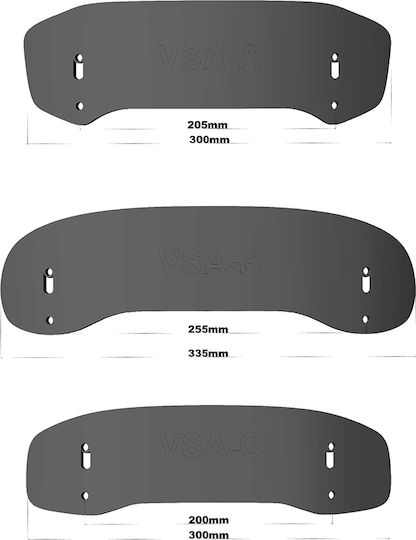Mra Variotouring Replacement Spoiler Vsa-Type A 30/19 Cm Smoke Grey