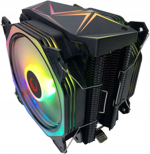 Rampage Octagon C60 CPU Kühlung Doppellüfter für Socket 1700 / AM5 mit ARGB Beleuchtung Schwarz