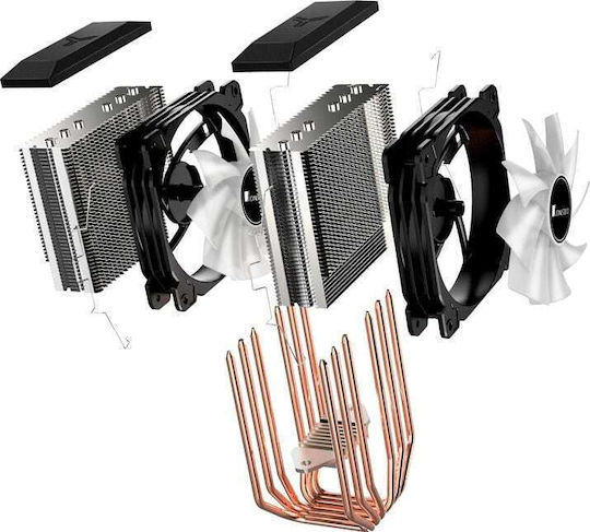 Jonsbo CR-2100 Ψύκτρα Επεξεργαστή Διπλού Ανεμιστήρα για Socket 1200/115x/AM3/AM3+
