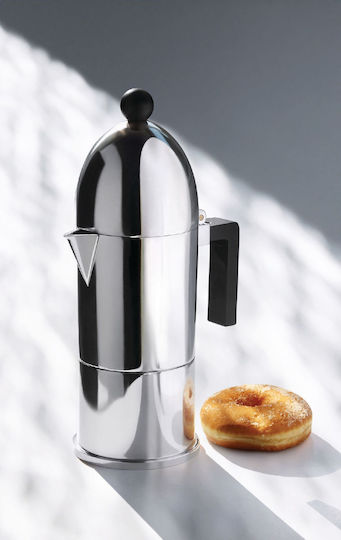 Alessi Μπρίκι Espresso 6cups Inox Λευκό