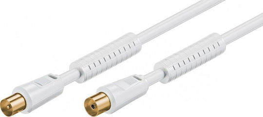 Goobay Cablu Antenă Coaxial de sex masculin - Coaxial de sex feminin Alb 3.5m (67278)