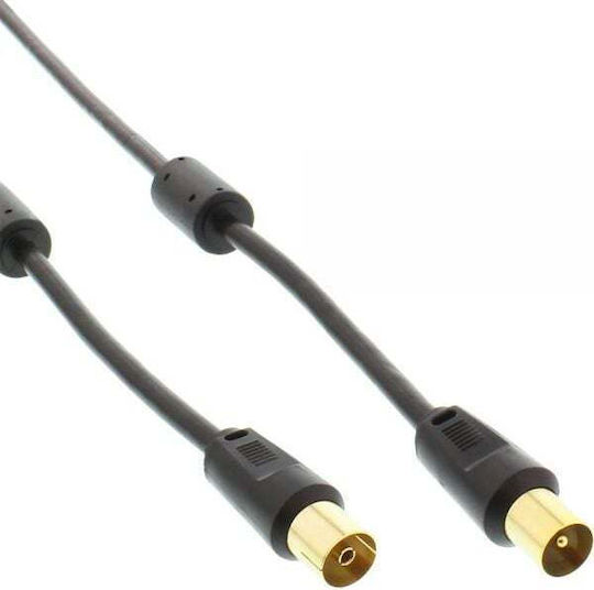 InLine Antenna Cable Coax male - Coax female Black 3m (69403P) 1pcs