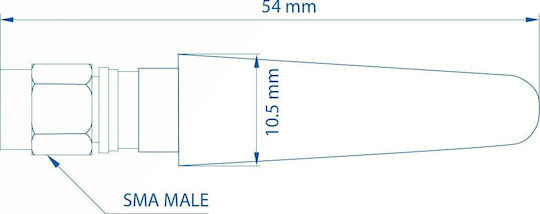 Teltonika PR1CS450 Εξωτερική Κεραία WiFi Πανκατευθυντική 5dBi με σύνδεση SMA