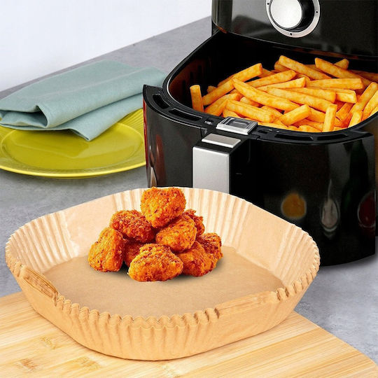 Vilde Non-Stick Baking Papers Air Fryer 23x23cm Square Set 50 Pieces
