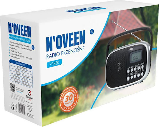 N'Oveen PR850 Φορητό Ραδιόφωνο Ρεύματος / Μπαταρίας Μαύρο