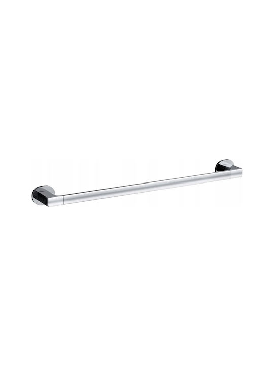 Wenko Towel Single Wall-Mounted Bathroom Rail Silver