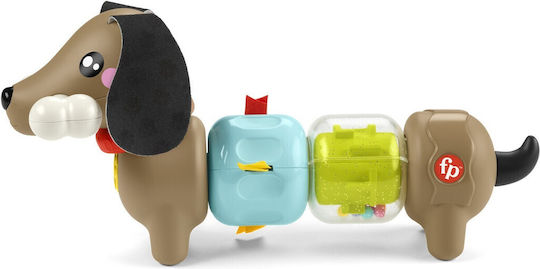 Fisher Price Animăluț Click and Spin Cățeluș Jucărie de Activitate Pentru Bebeluși 6+ Luni