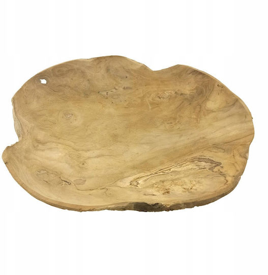 JK Home Decoration Bol Decorativ Lemn Maro 40x40cm 1buc JK Home Decoration Bol Decorativ Lemn Maro 40x40cm 1buc