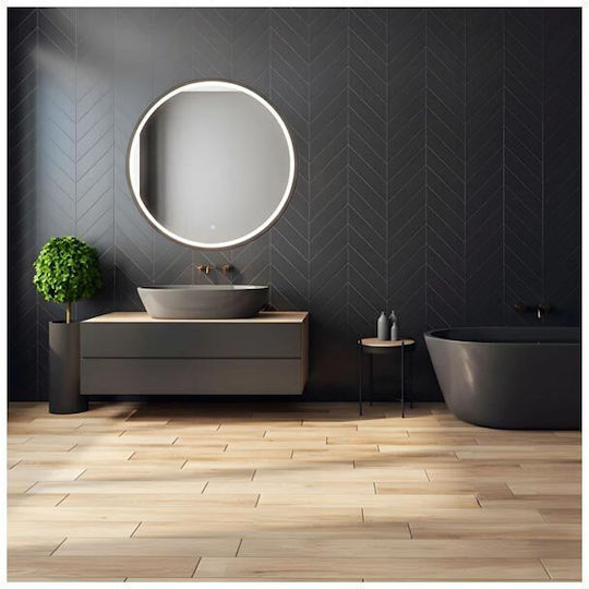 Modernhome Кръгло Банско Огледало LED Touch 80x80см