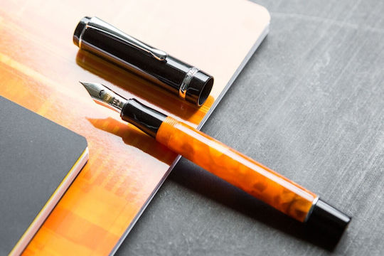 Conklin Broad Fountain Pen with Orange Ink