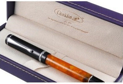 Conklin Broad Fountain Pen with Orange Ink
