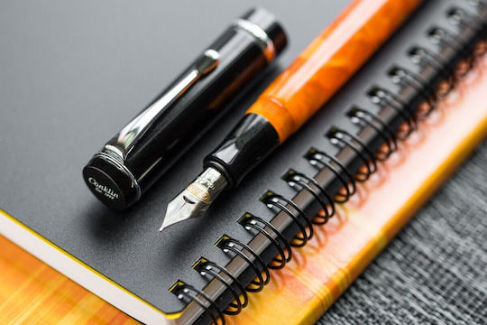 Conklin Broad Fountain Pen with Orange Ink