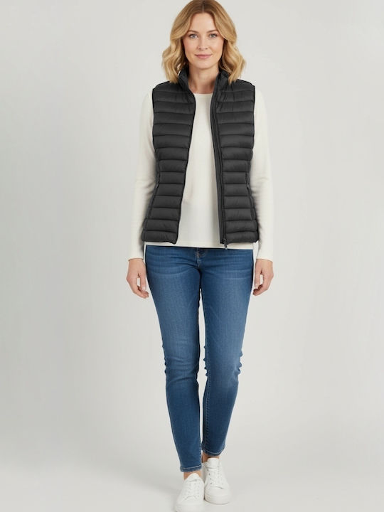 Jachetă de femei Fără mâneci Puffer Black